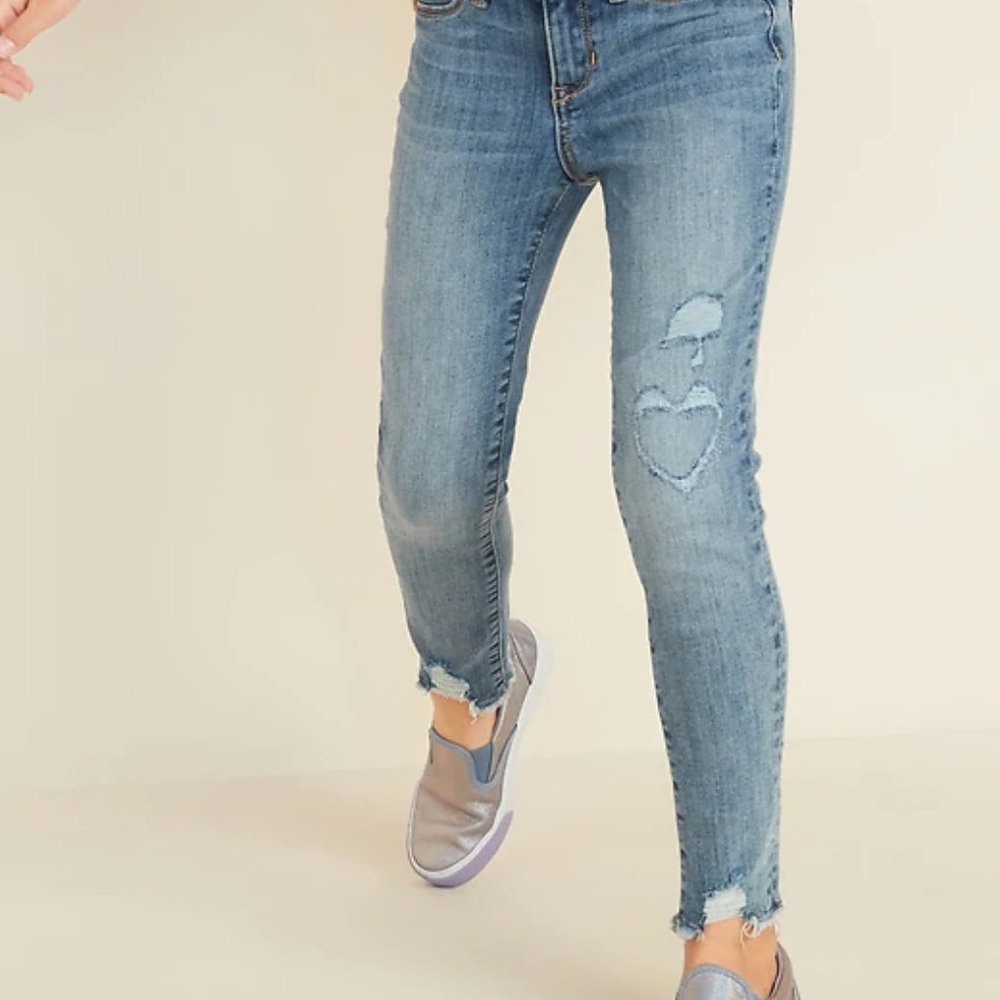 Girls Distressed ballerina jeggings